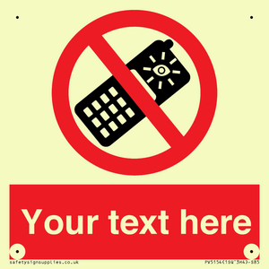 Custom No camera phones Sign